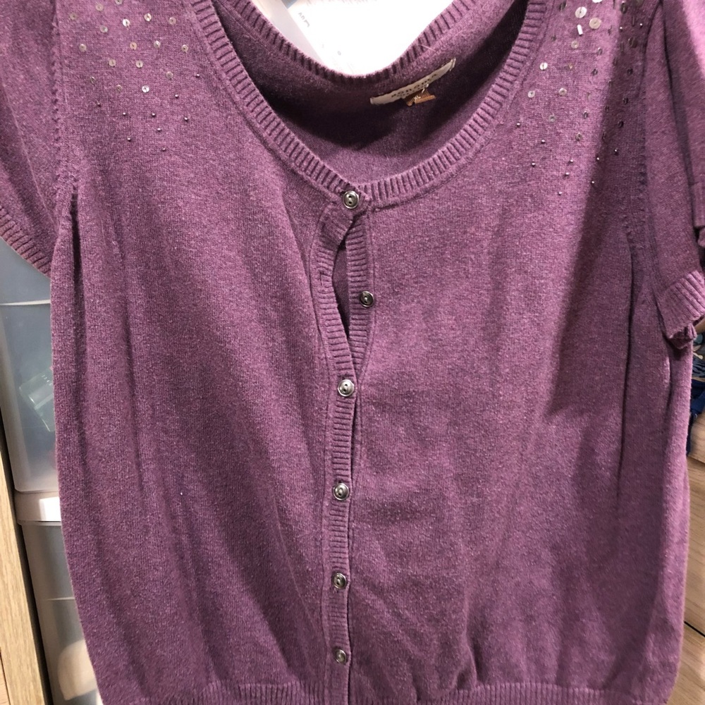 Purple button down